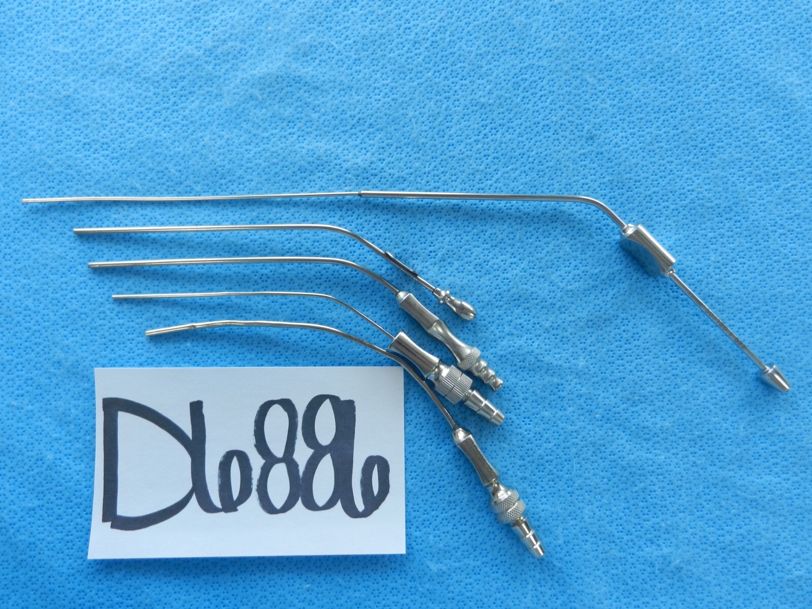 D6886 Pilling Neuro ENT Surgical Spinal Suction Tubes Lot of 5 5 7 8FR