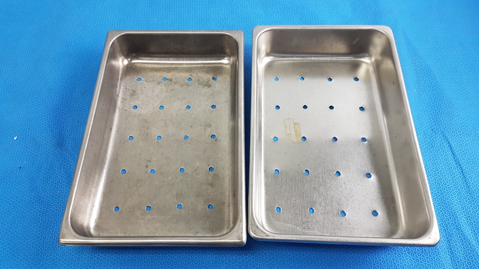 Polarware 1202 Dittmar Stainless Steel Surgical Instruments Tray — lot of 2