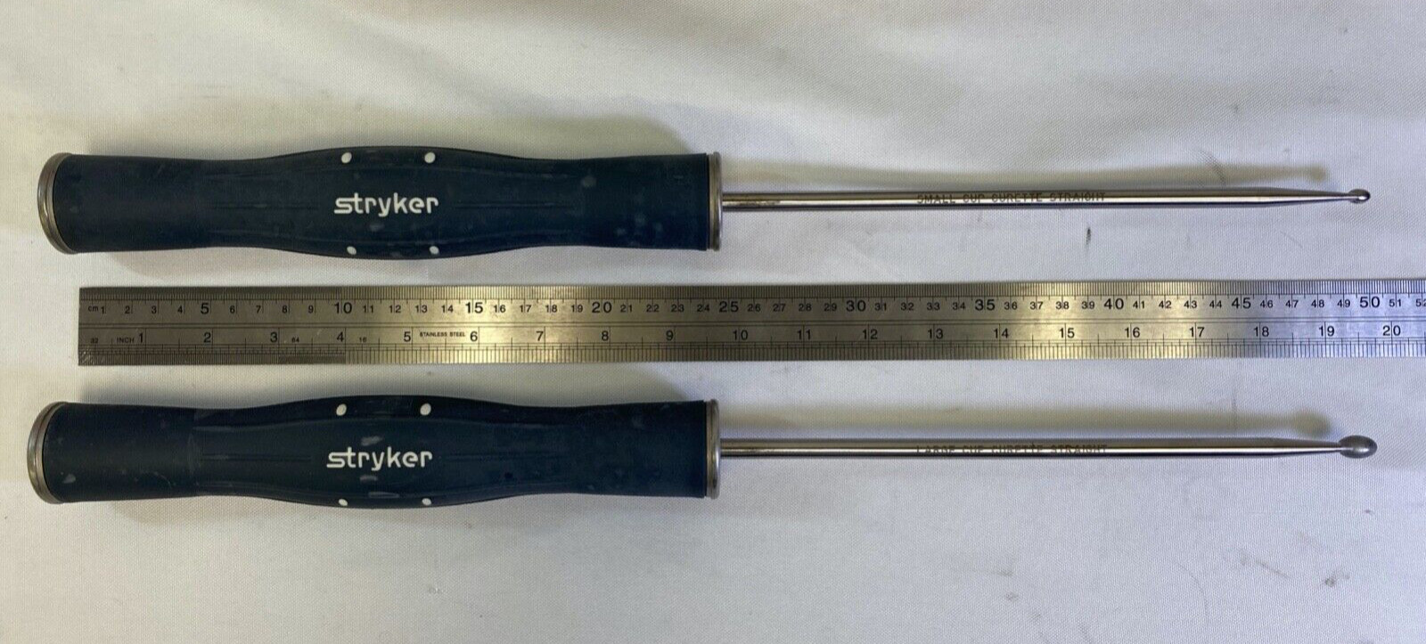 Set of 8 Stryker Reliance Anterior Lumbar Instruments 20″ Cobbs Curettes Neuro
