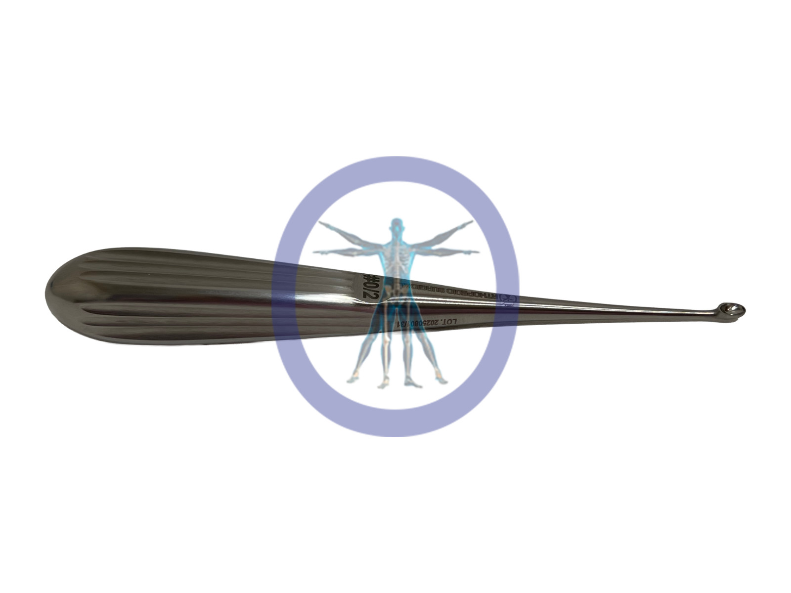 Orthopedic Surgical Bruns Curette 7”, Straight, Oval, # 0/2 *NEW*
