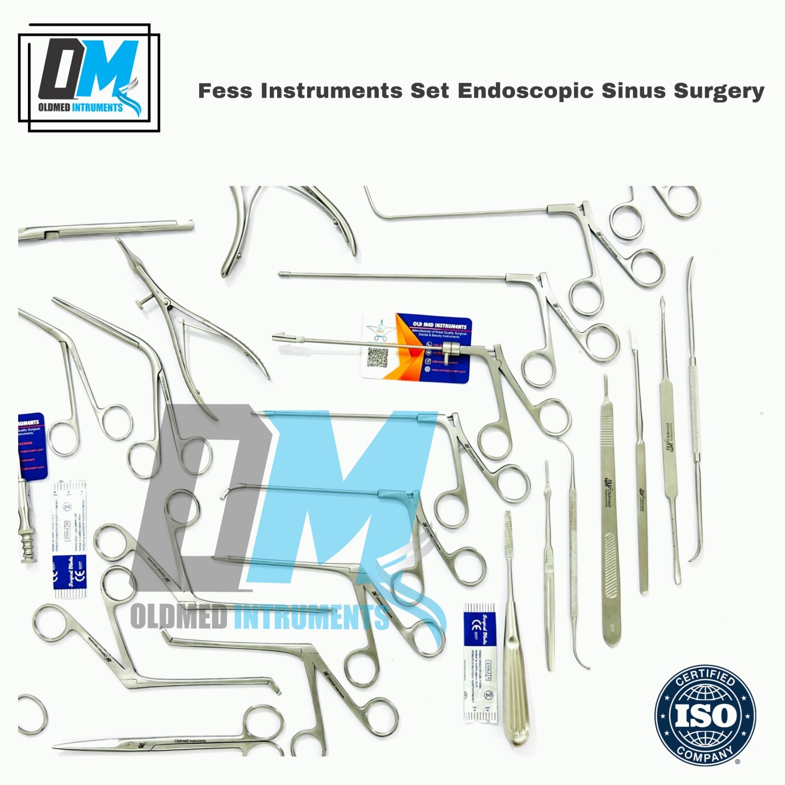 Fess Instruments Endoscopic Sinus Surgery ENT Instruments Set with Steel case A+