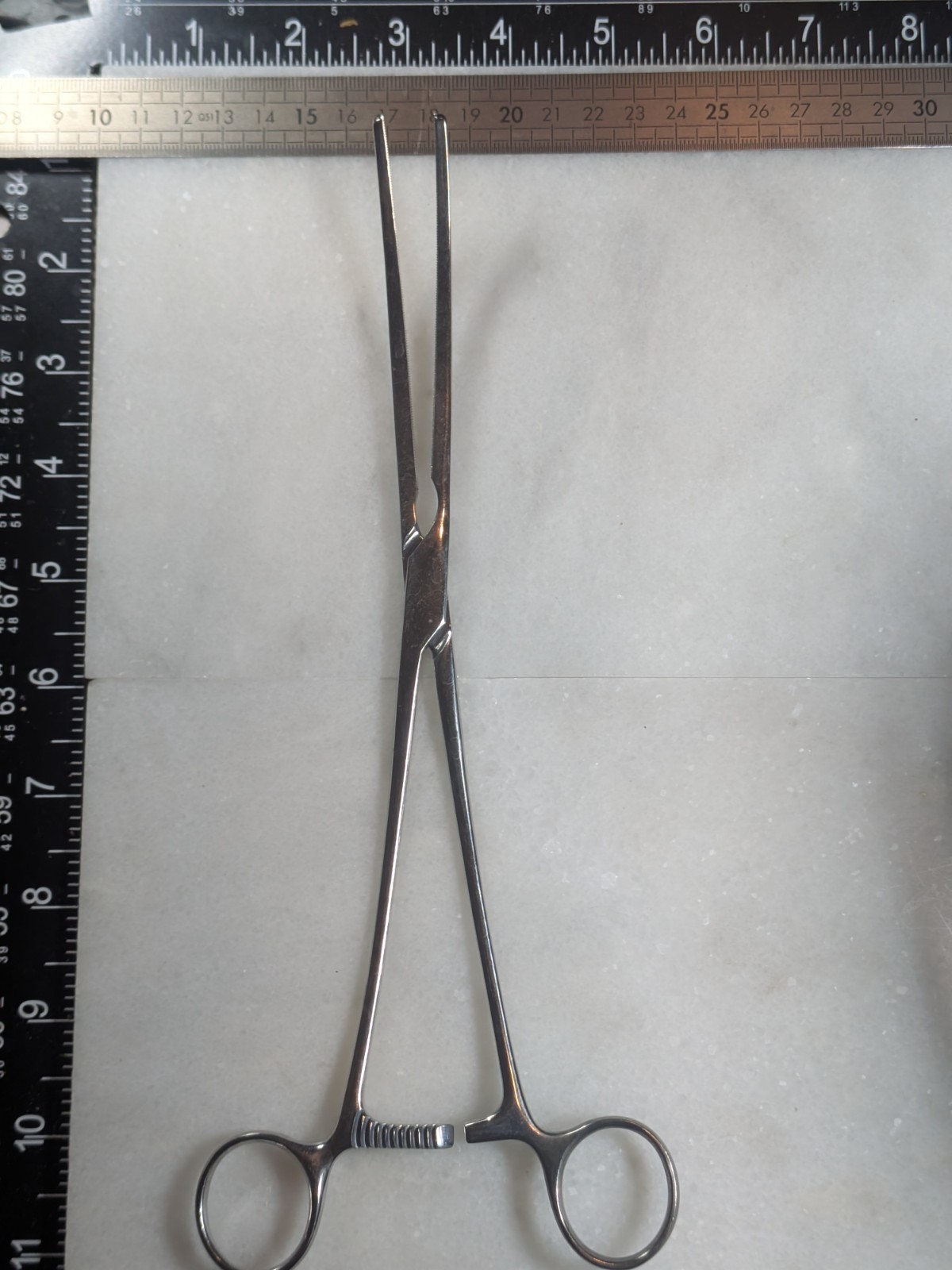 Curved Hemostatic Forceps Approx 10″
