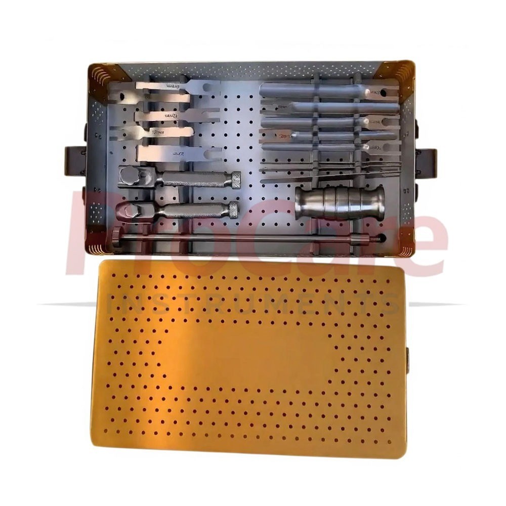 Orthopedic Hip and Knee Surgery Instruments Set, With Premium Sterilization Box