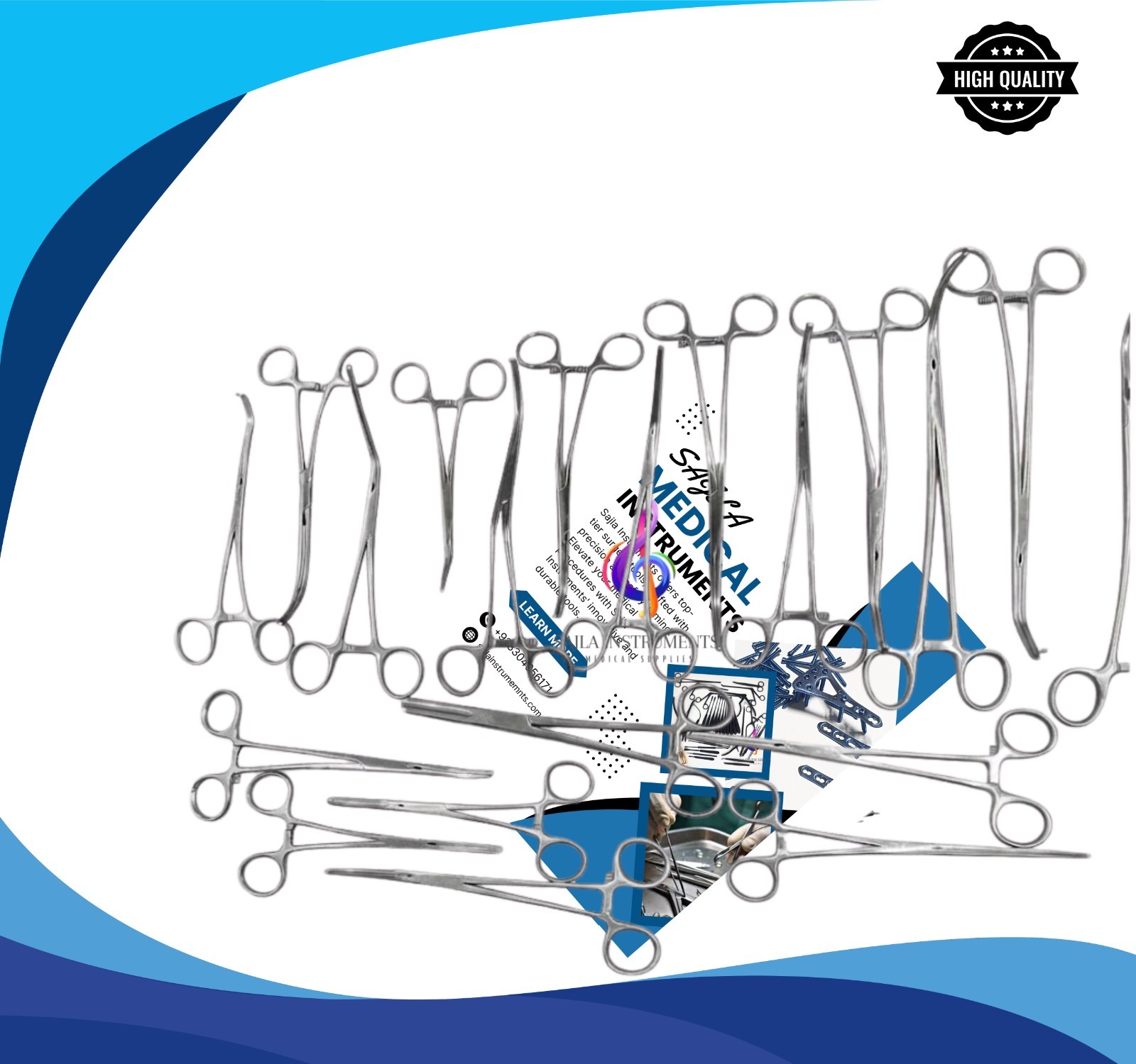 20-Piece DeBakey Vascular Clamp Set – Surgical Instruments for Vascular Surgery