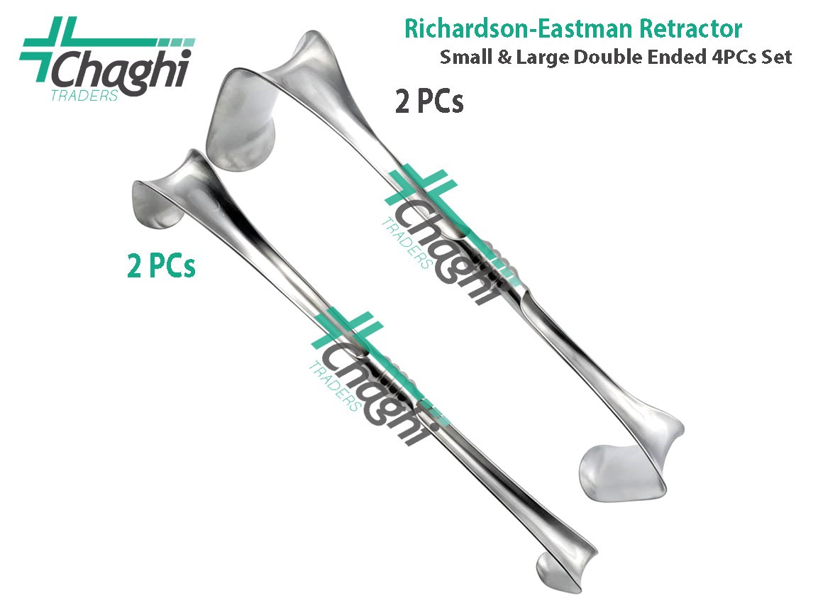 Richardson-Eastman Retractor Small & Large Double Ended 4 PCs Set Surgical veter