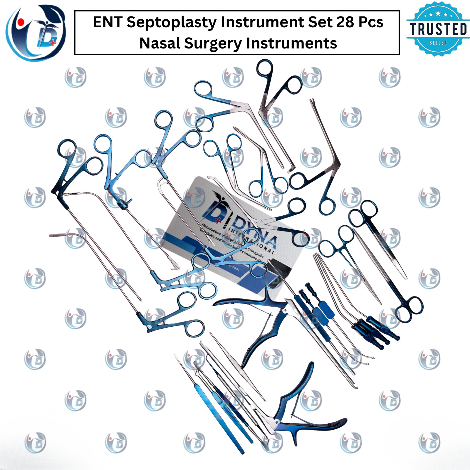 FESS Instrument Set Blue Titanium Coated Endoscopic Sinus Surgery Instruments