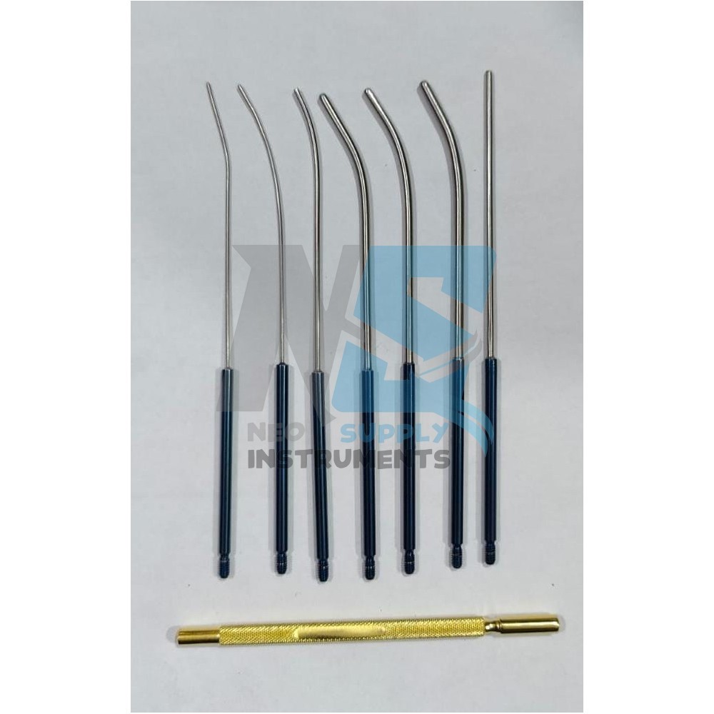 Mini Cervical Dilator Set (Set of 5 Pieces with Gold Handle) with Case