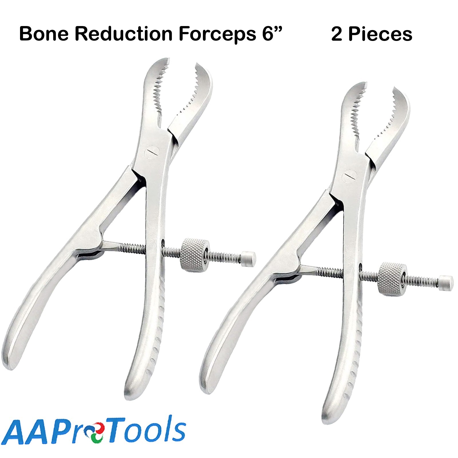 AAPRO 2 PC Bone Reduction Forceps 6″ Surgical Orthopedic INSTRUMENTS