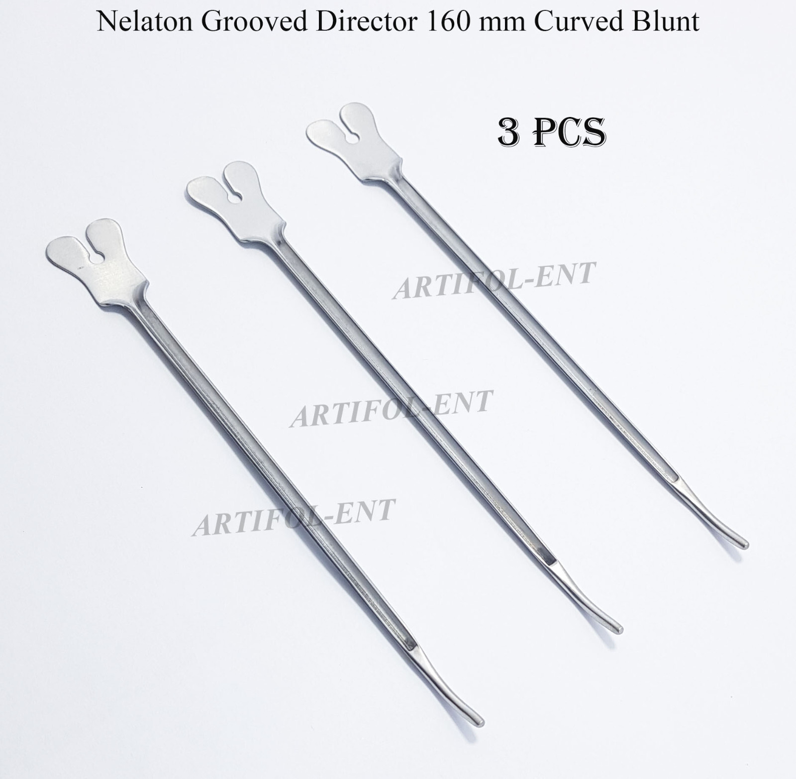 Nelaton Grooved Director 160mm Curved Blunt Surgical Probe SD0140