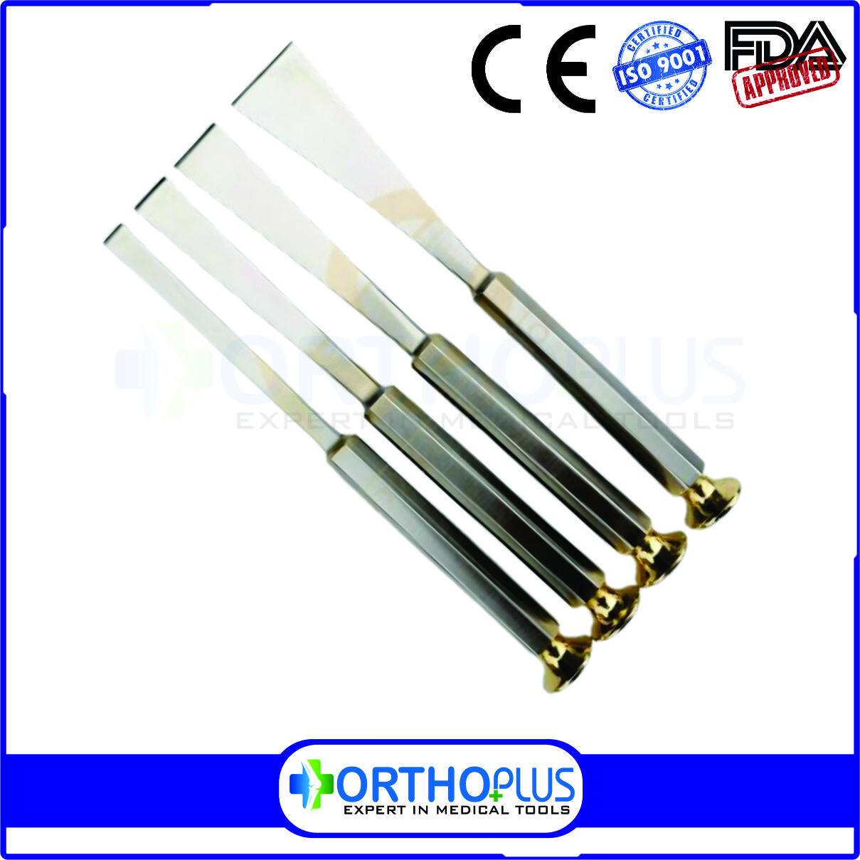 Stille Osteotome Bone Chisel T/C Surgical Orthopedic Instruments 4 Pieces