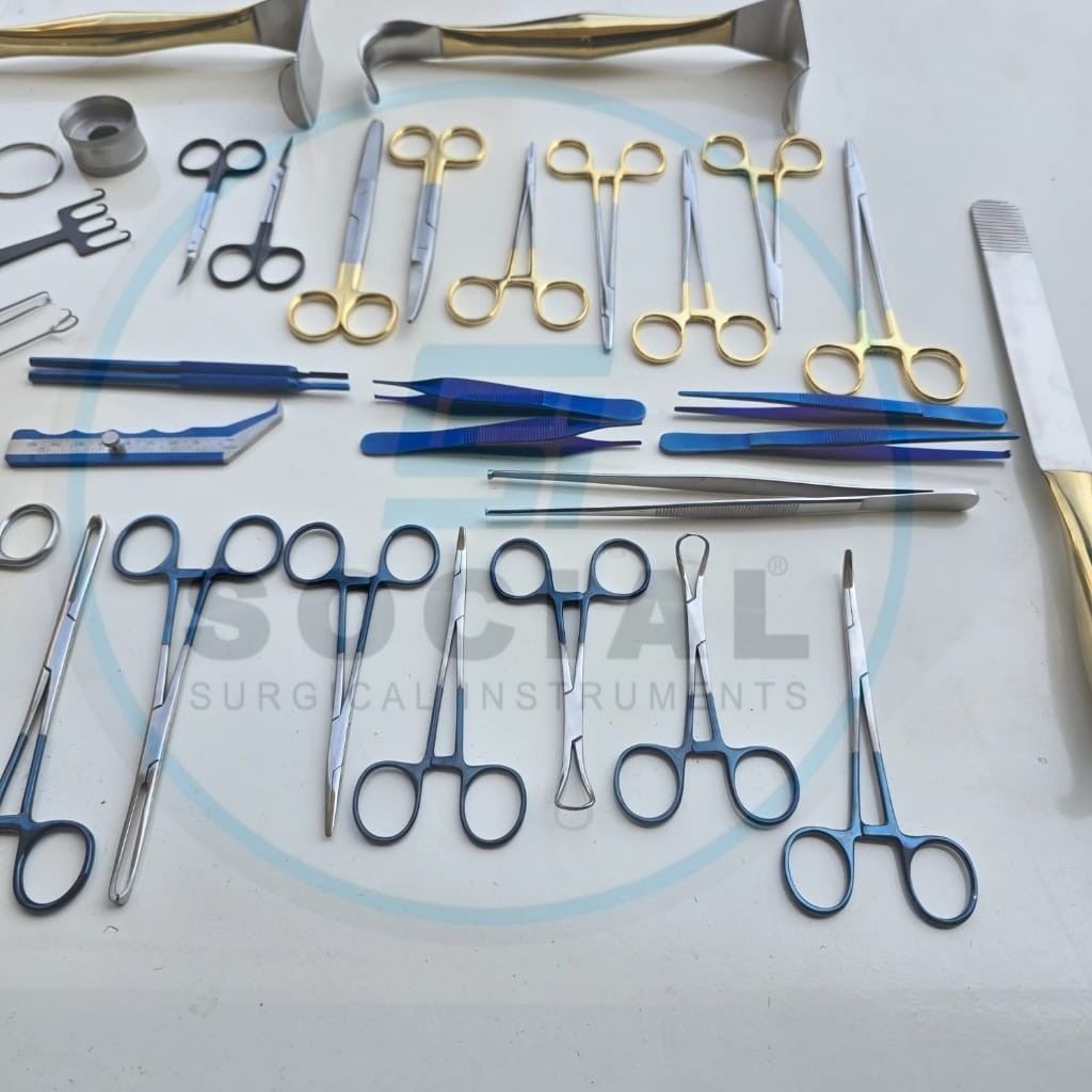Tebbetts Breast Surgery Instruments Set of 38 PCs Breast Augmentation Set