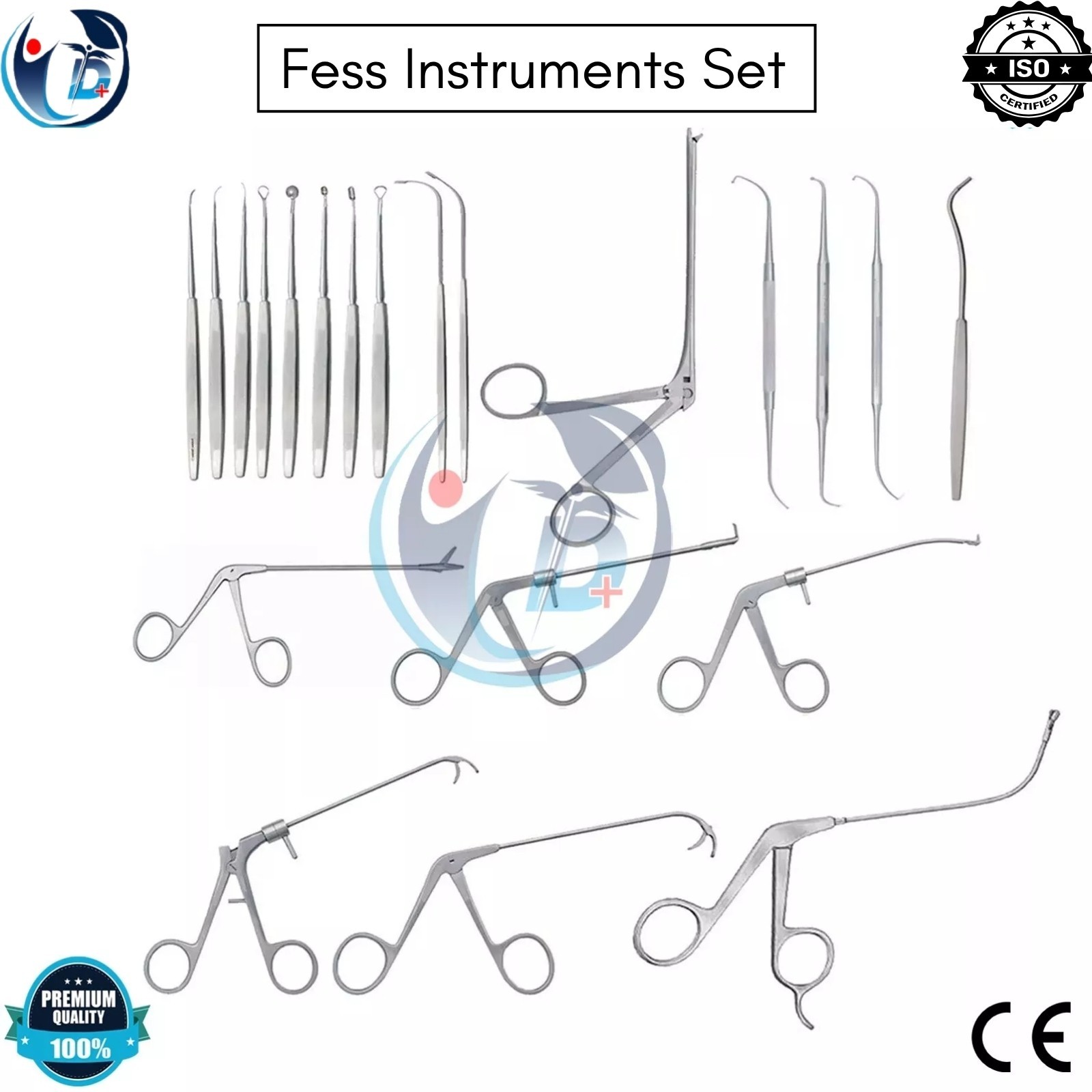Fess Instruments Set Endoscopic Sinus Surgery Ent Instrument Set A+ German Steel
