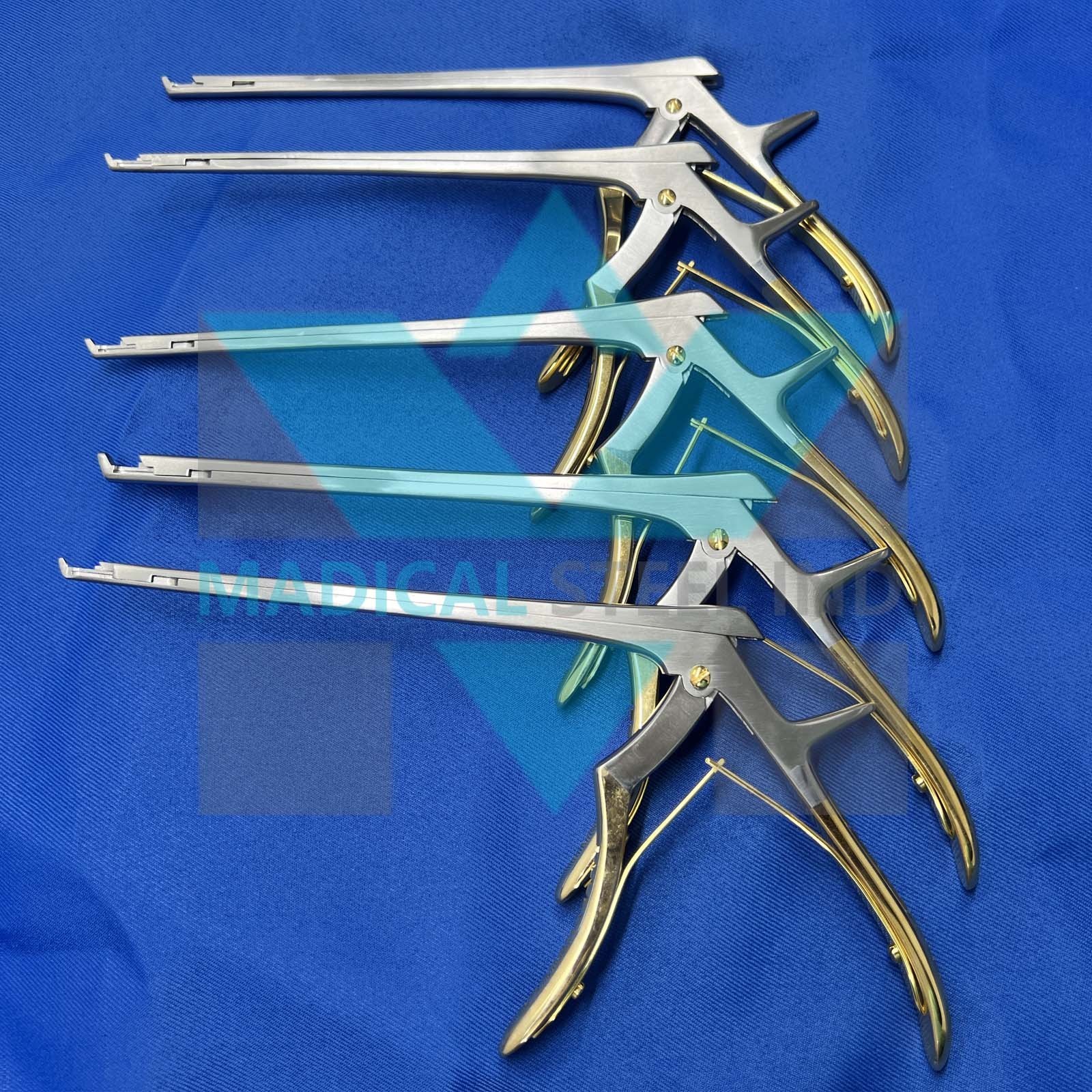 Kerrison Rongeurs sliding ejector Gold 8″ (1,2,3,4,5mm) Spine, Orthopedic Instru