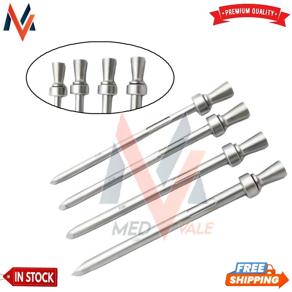 Suprapubic trocar for cystostomy 4 Pcs Set Stainless Steel Surgical Instruments