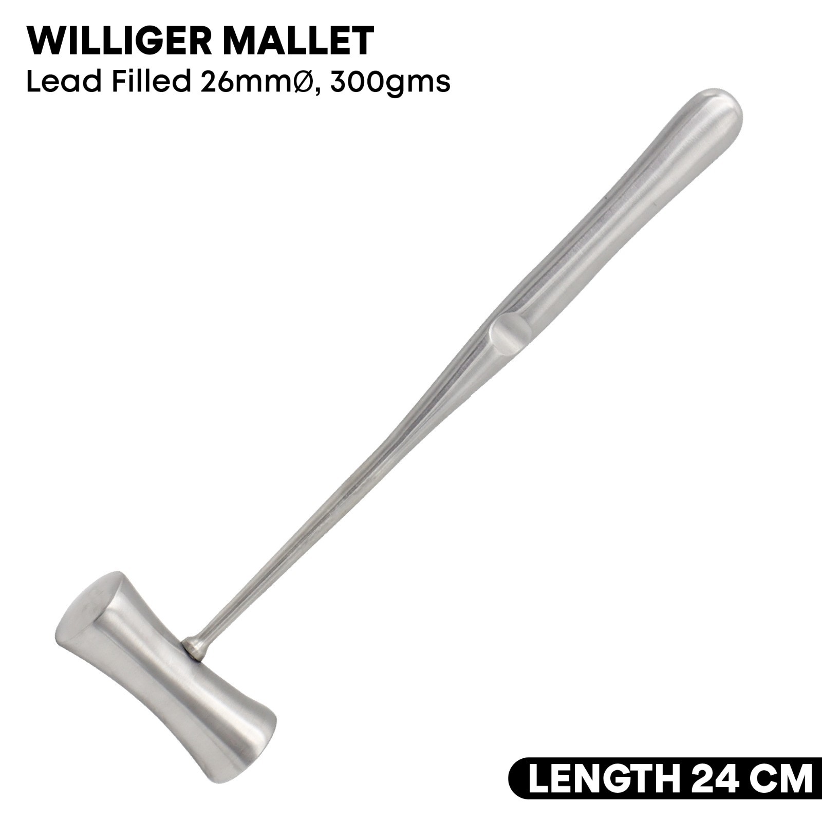 Williger Mallet Lead Filled 26mmØ, 300g Surgical Mallet Orthopedic Instruments