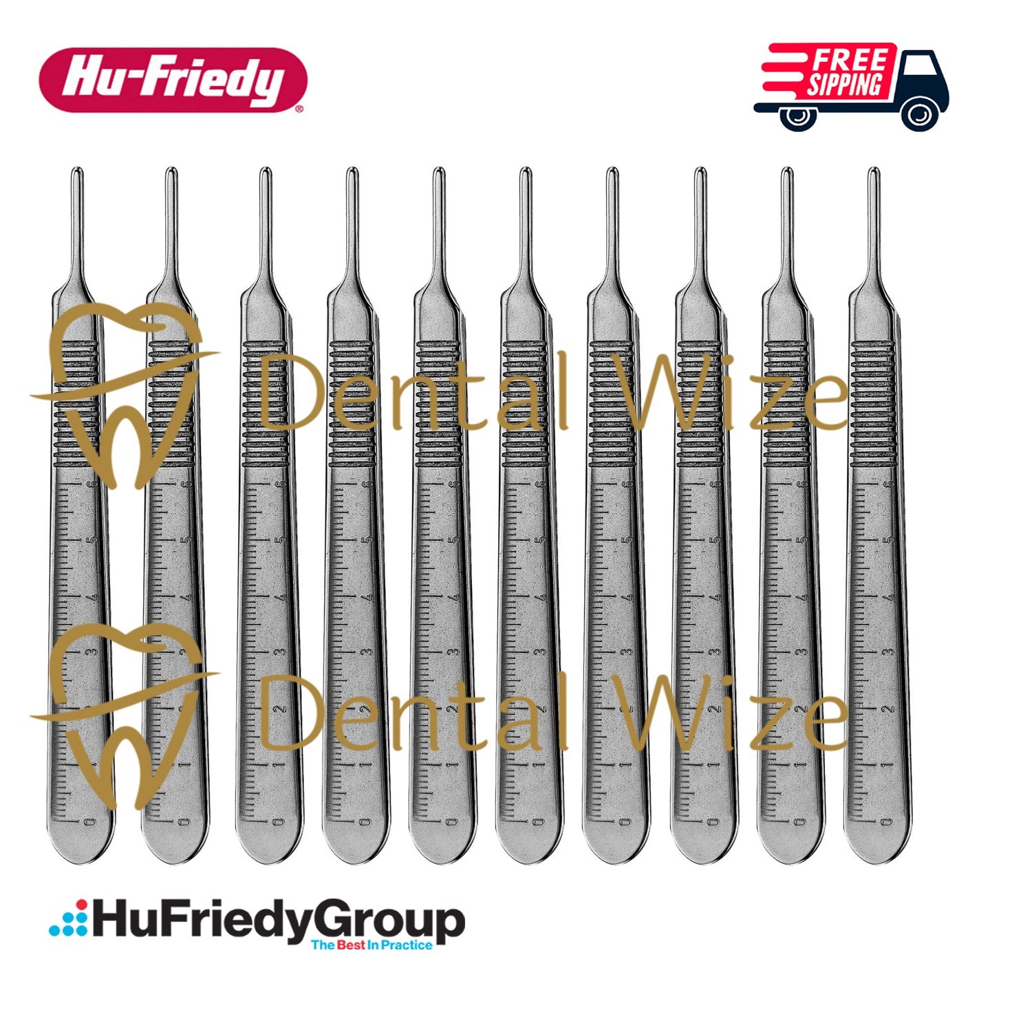 Hu-Friedy Scalpel Handle #3 (10-130-03) – Surgical Stainless Steel – 10 Pcs