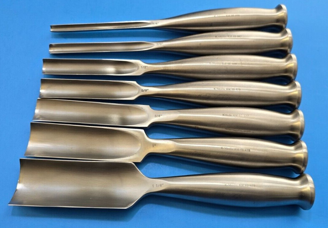 K-Medic Surgical Orthopedic Smith-Peterson Gouges Straight Set of 7