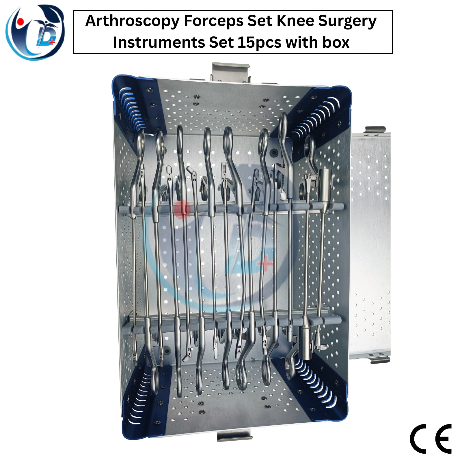 Arthroscopy Forceps Set 15 Pcs Knee Surgery Instruments w/ Sterilization Box