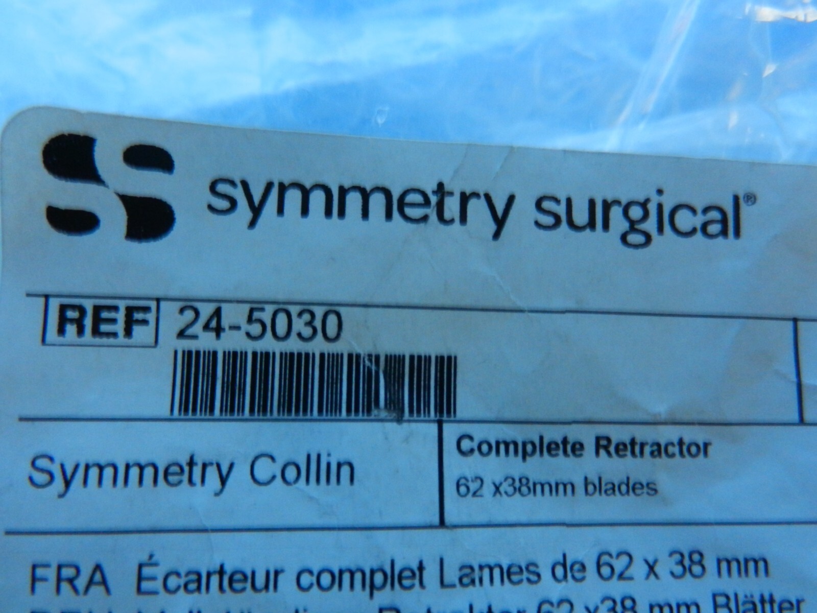 F31 Codman Symmetry Collin Abdominal Retractor 62 x 38 mm blades 24-5030