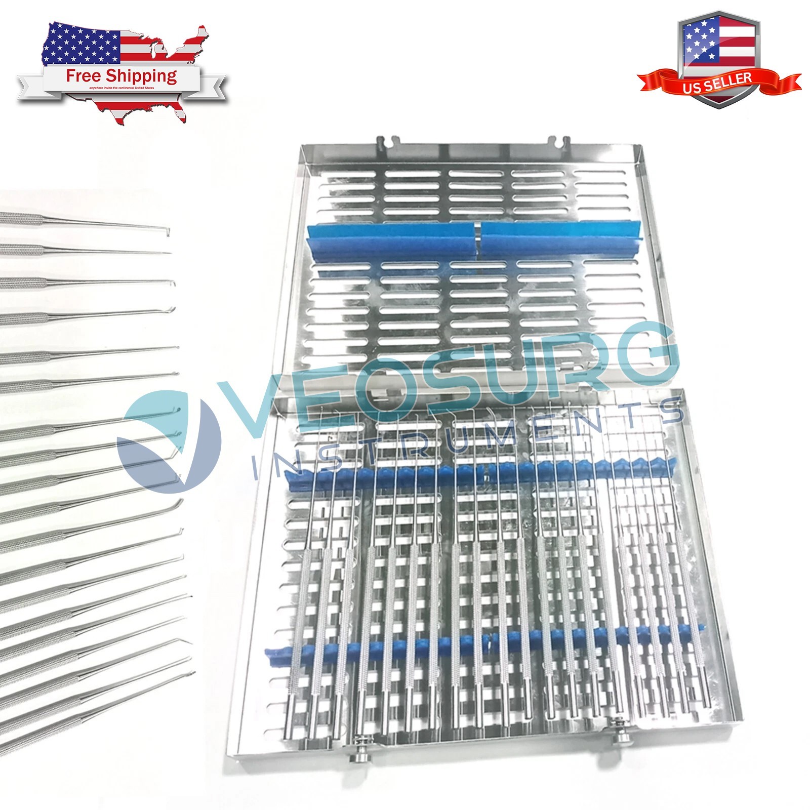 Rhoton Micro Dissector Expanded Set 20 Pcs Neurosurgery Instruments Set