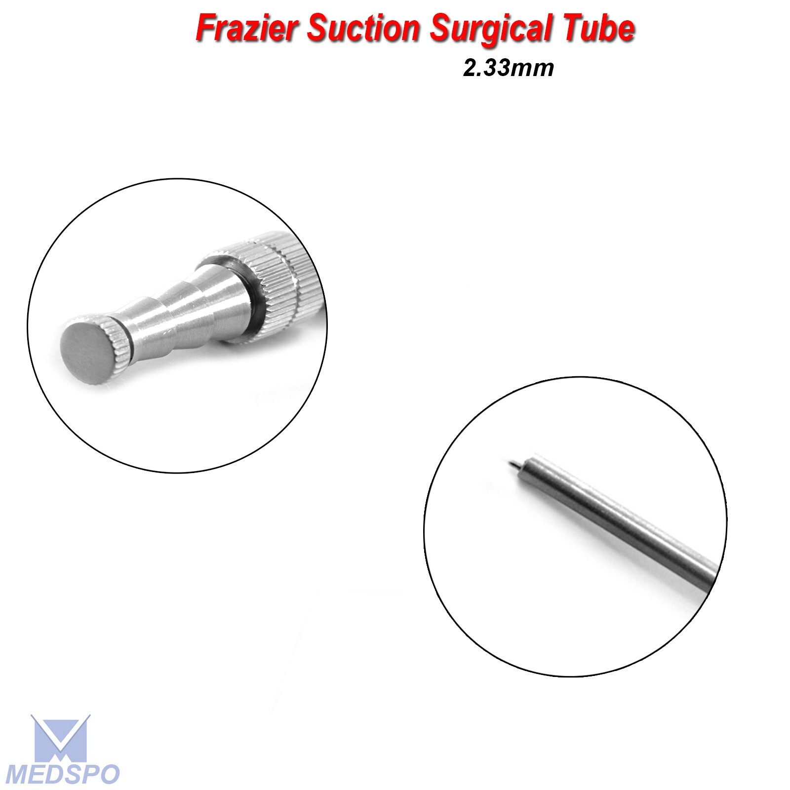 Frazier Suction Tube Nasal Neurology Dental Surgical ENT Microsurgical Lab Tools