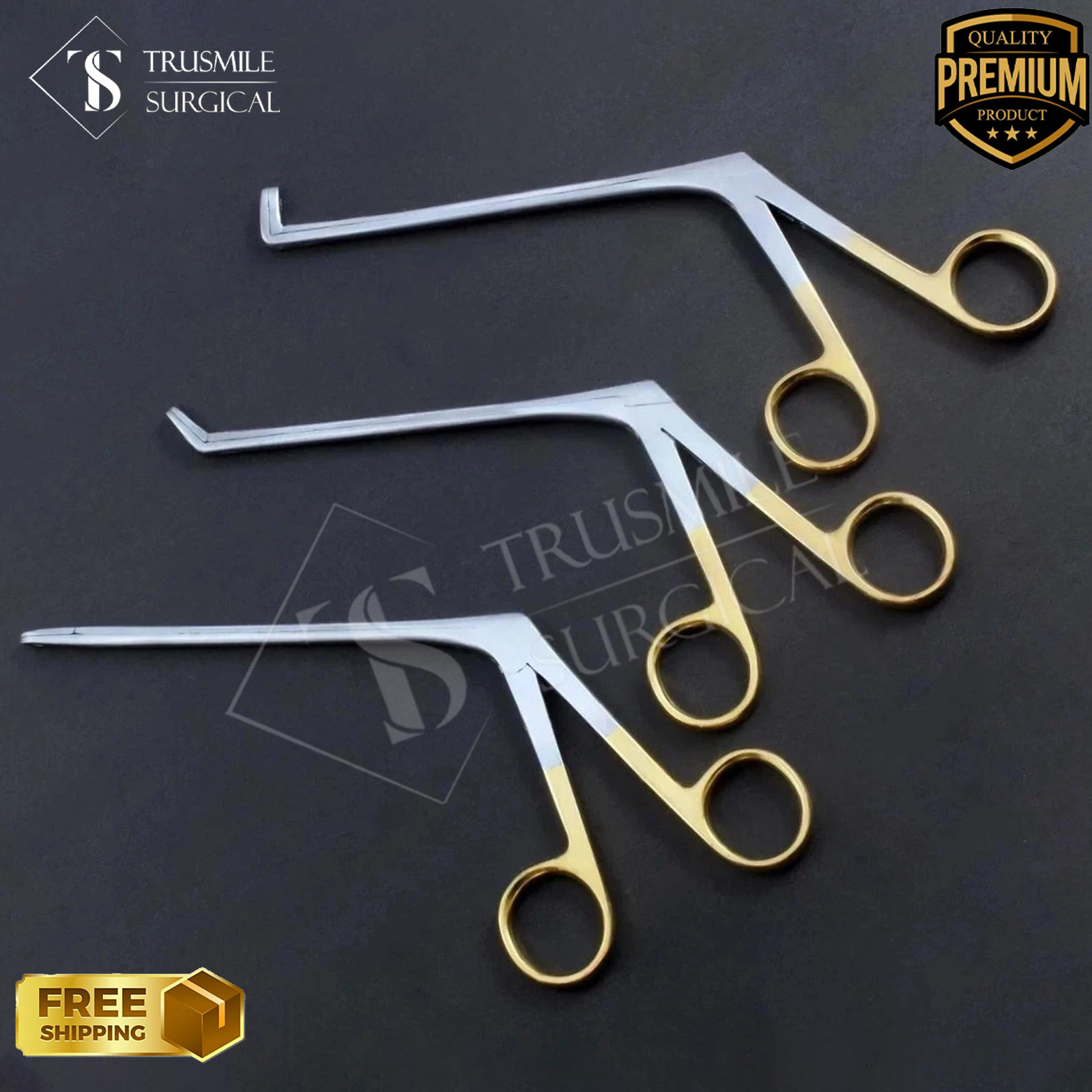 Weil Blakesley Nasal Forceps Straight/45/90 Degree 140mm 3 PCs Set fess surgery