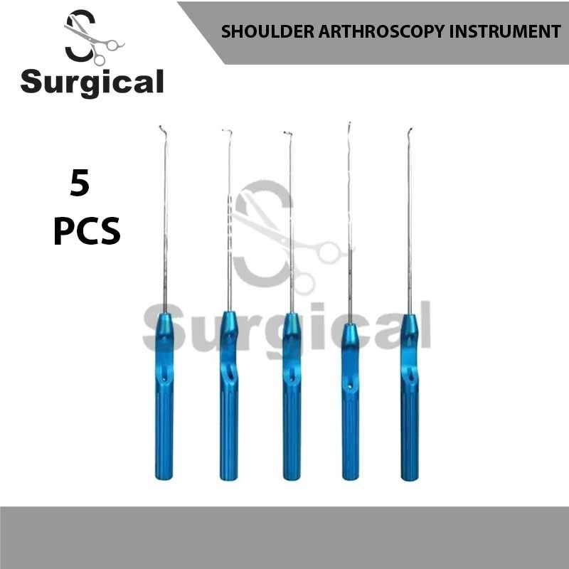 Arthroscopy Suture Lasso Passer Shoulder 5 Pcs Orthopedic Instrument Set