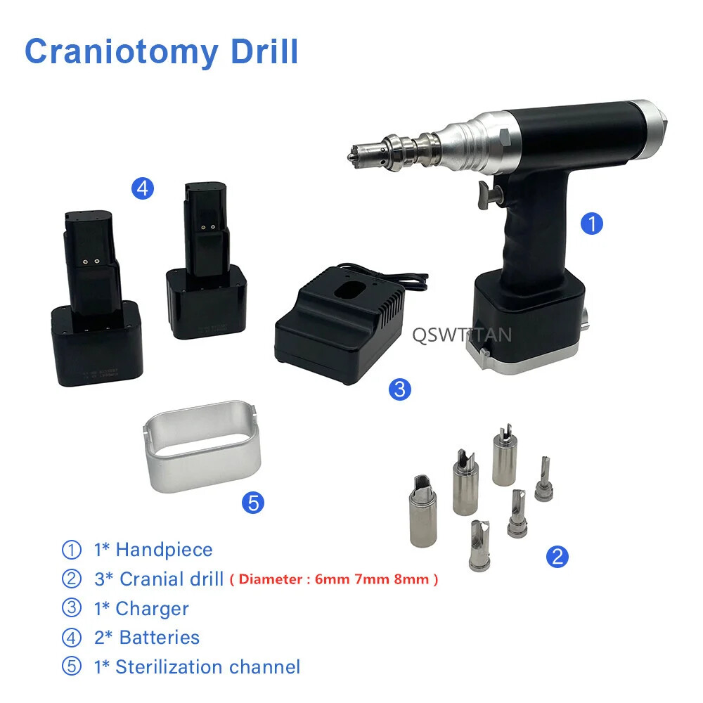 Orthopedic Craniotomy Drill Mill System Cranial Neurosurgery Electric Bone Drill