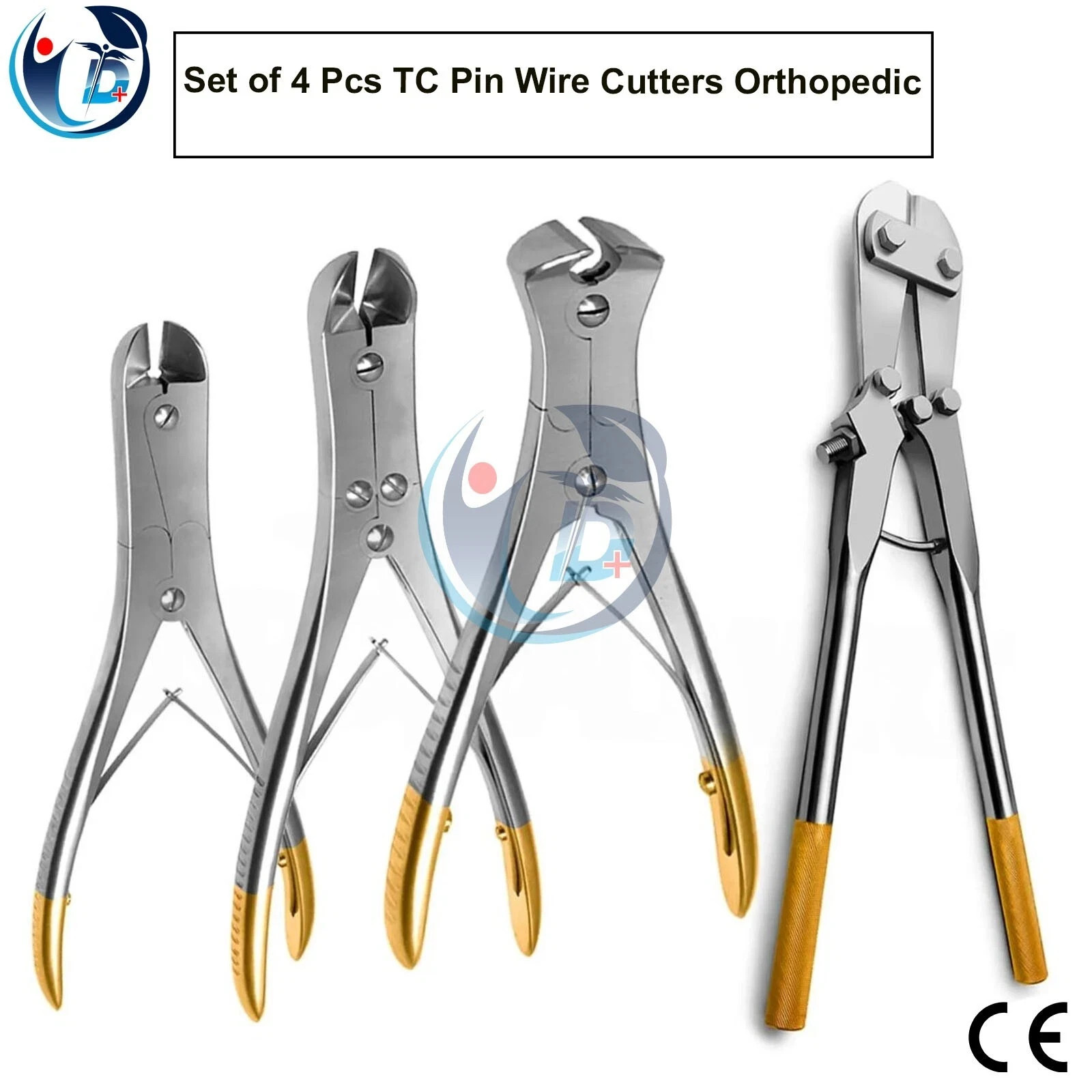4 Pc TC Orthopedic Pin & Wire Cutter Set – Surgical Grade Stainless Steel