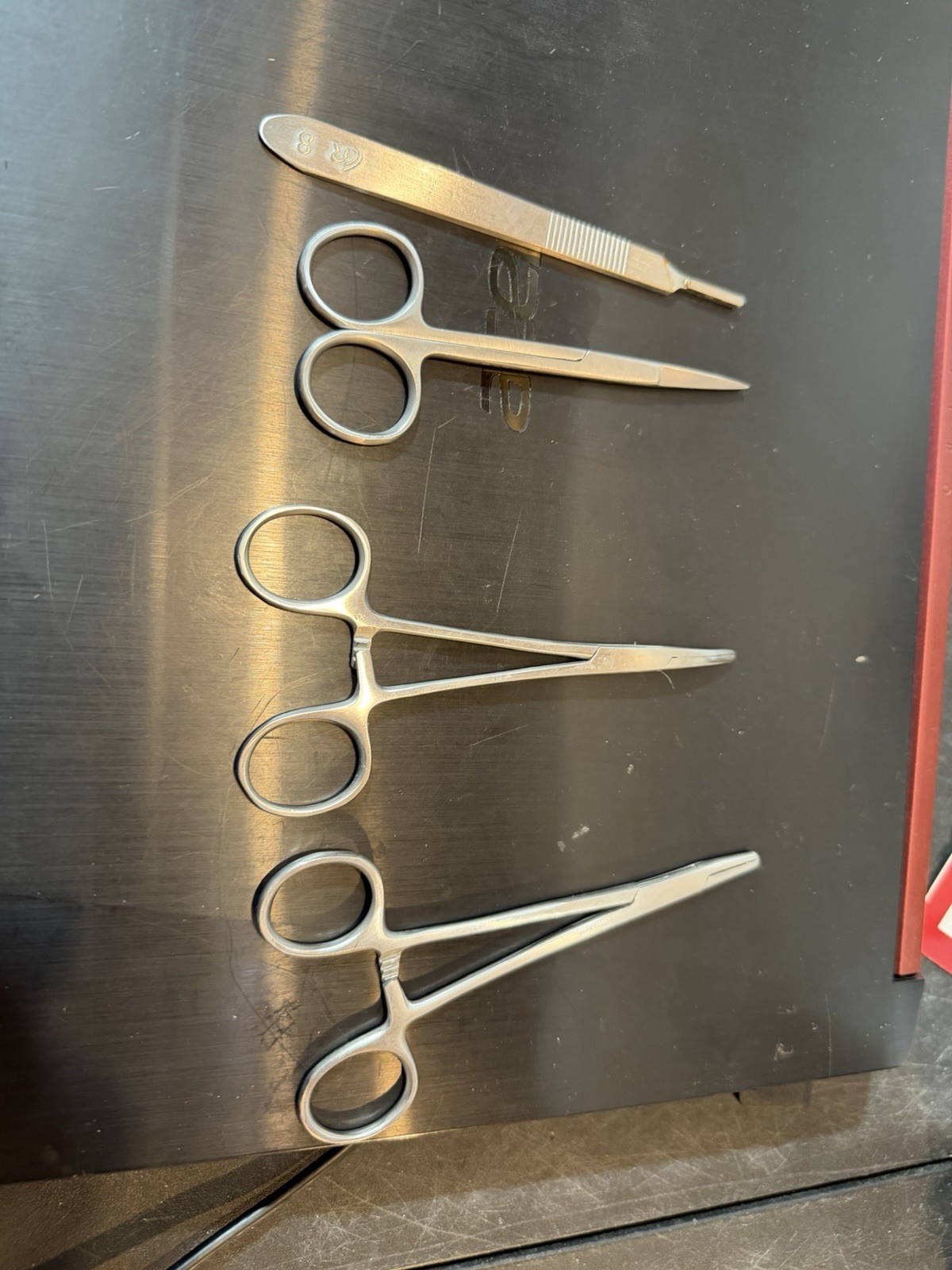 Vintage Medical Minor Surgery Suture Dissection Kit Stainless Tools W/ Case