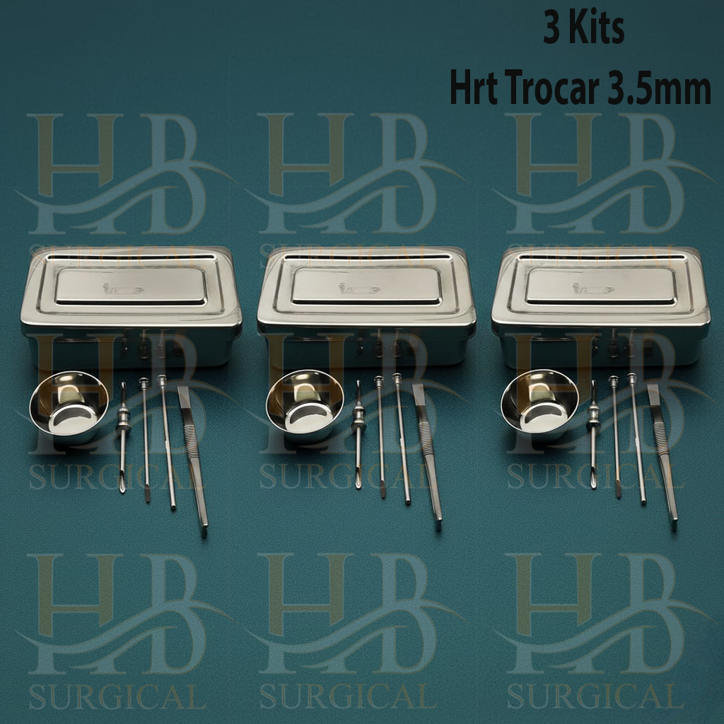 3 HRT Trocar kit 3.5mm 3 kits ,Hormone Replacement Pellet Insertion Kit 3 Sets