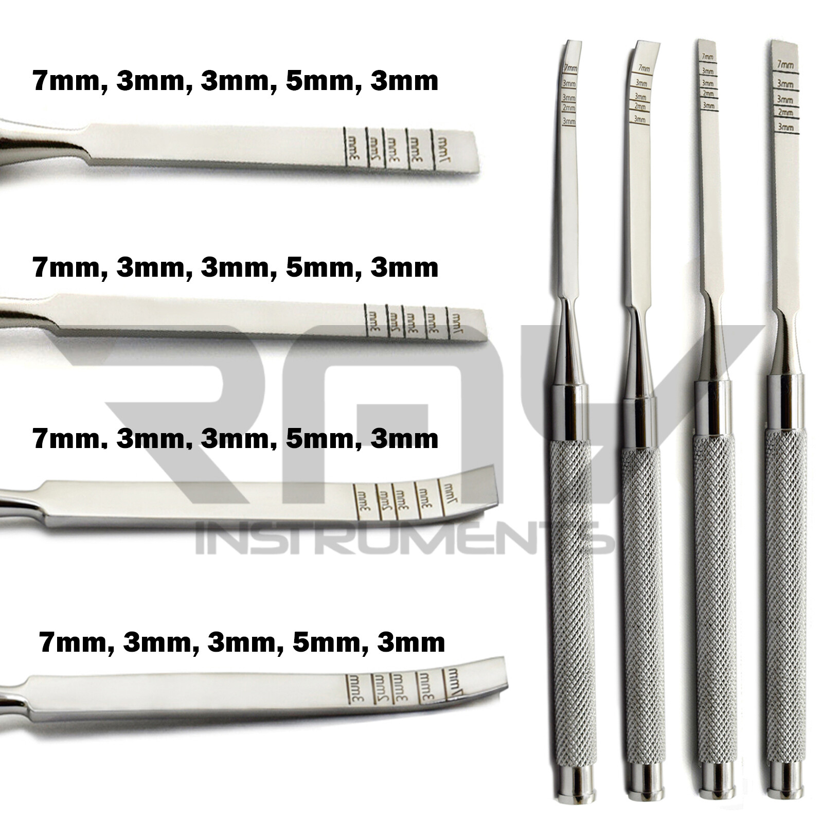 Ridge-Splitting Bone Surgical Implant 4 Pcs Ostomy Chisels Osteotome Instruments