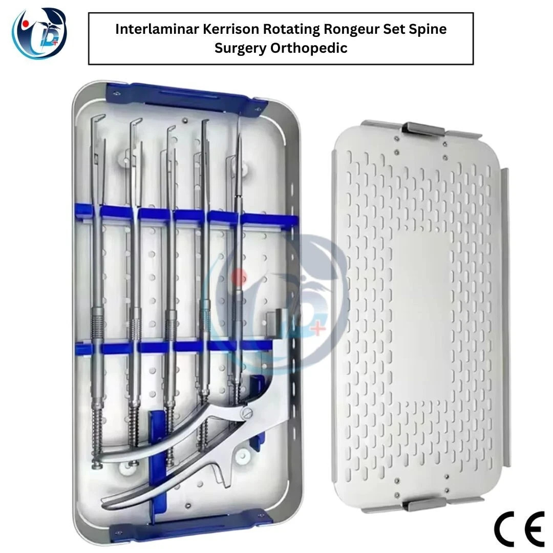 Interlaminar Kerrison Rotating Rongeur Set Spine Surgery Orthopedic Instruments