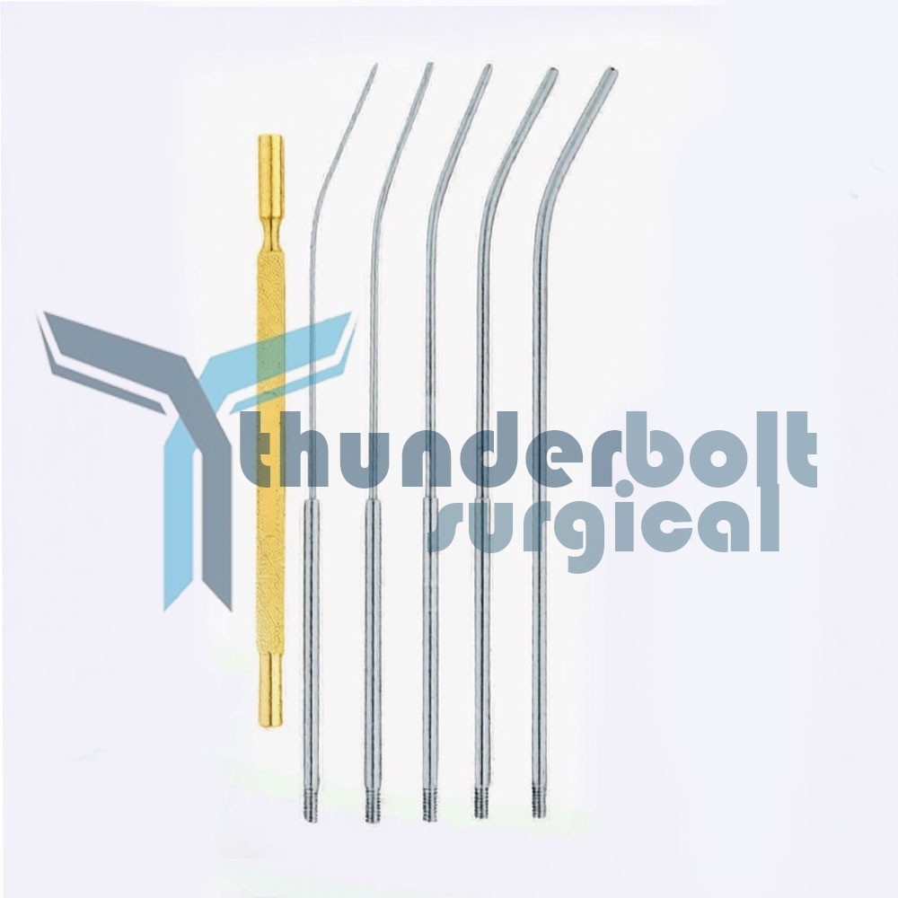 Mini Cervical Dilator Set (Set of 5 Pieces with Gold Handle) with Case