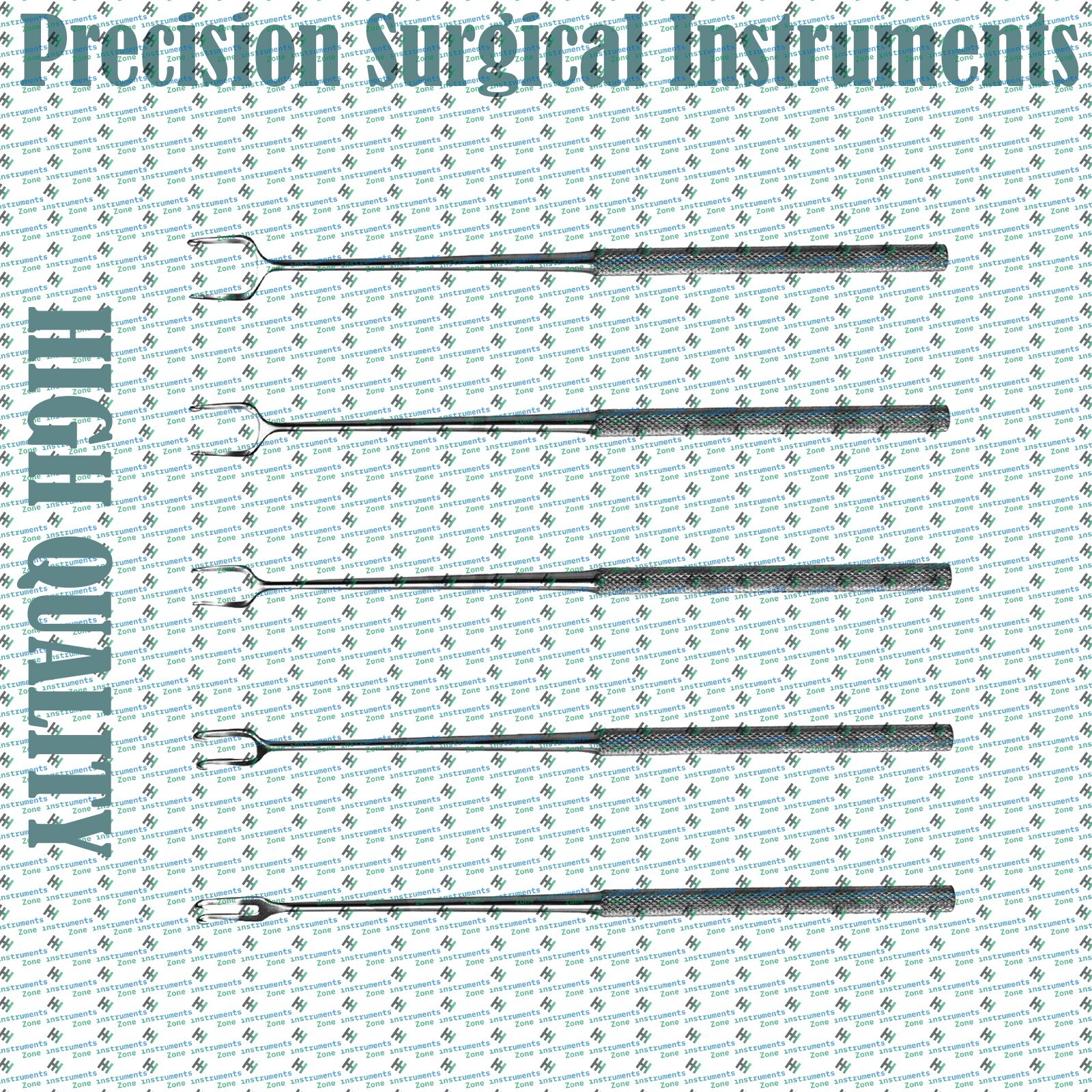 Set Of 5 Double 2 Prong Joseph Skin Hook 6.25″ 5mm Dermal Surgical Instruments