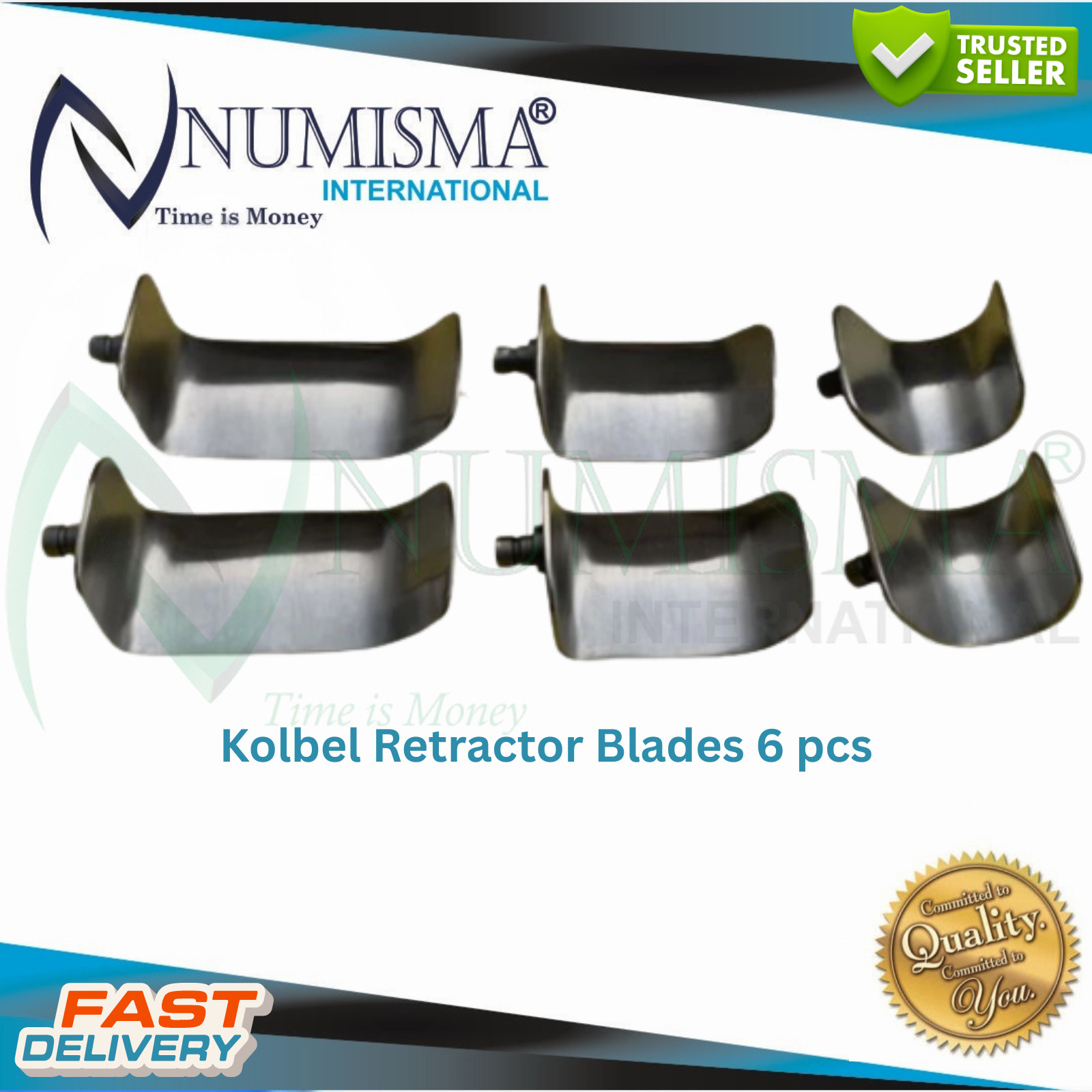 Kolbel Retractor Complete Set With 6 Blades,German Surgical Orthopedic Retractor