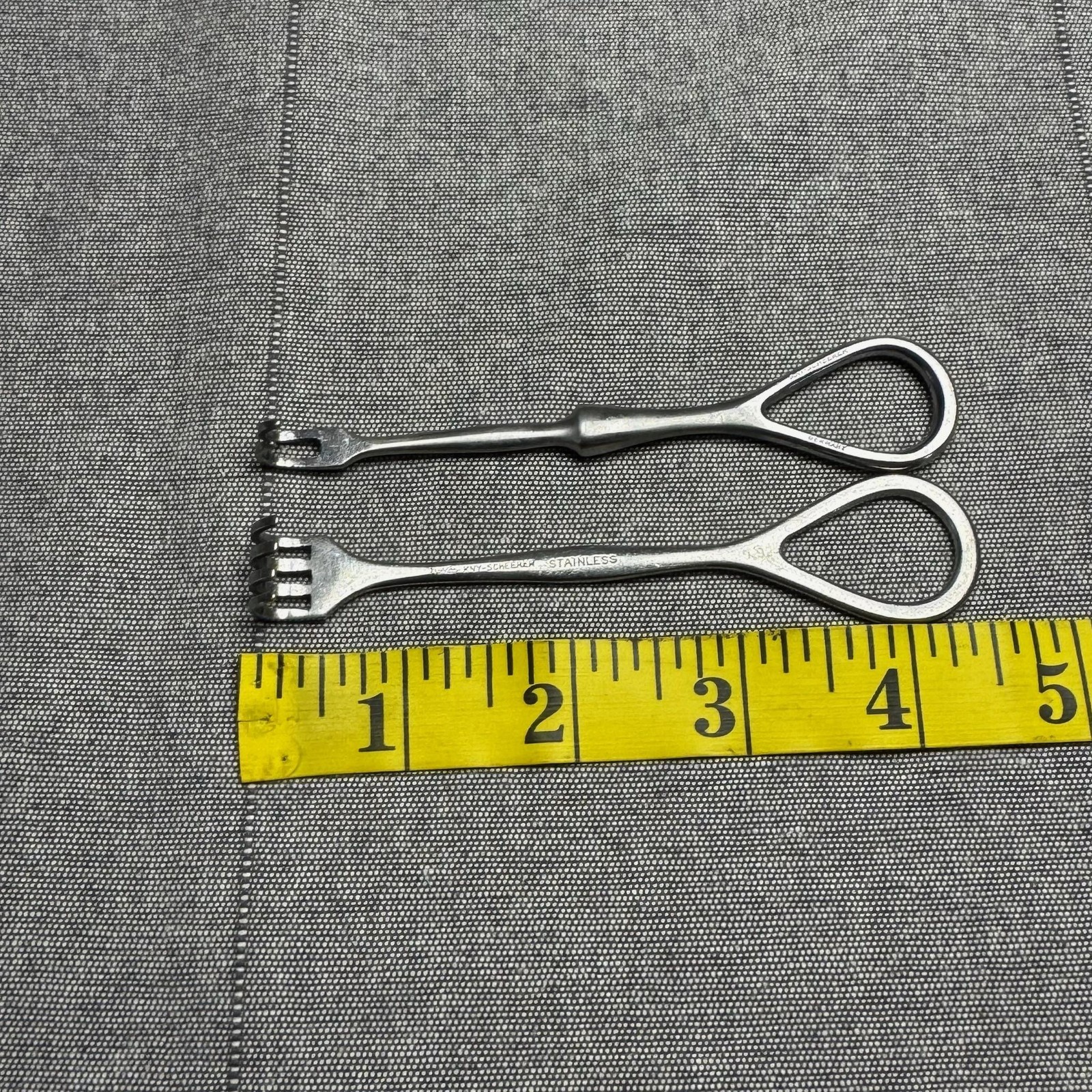 KNY-SCHEERER Stainless Skin Hook Retractor Lot 2 Surgical Instrument Germany