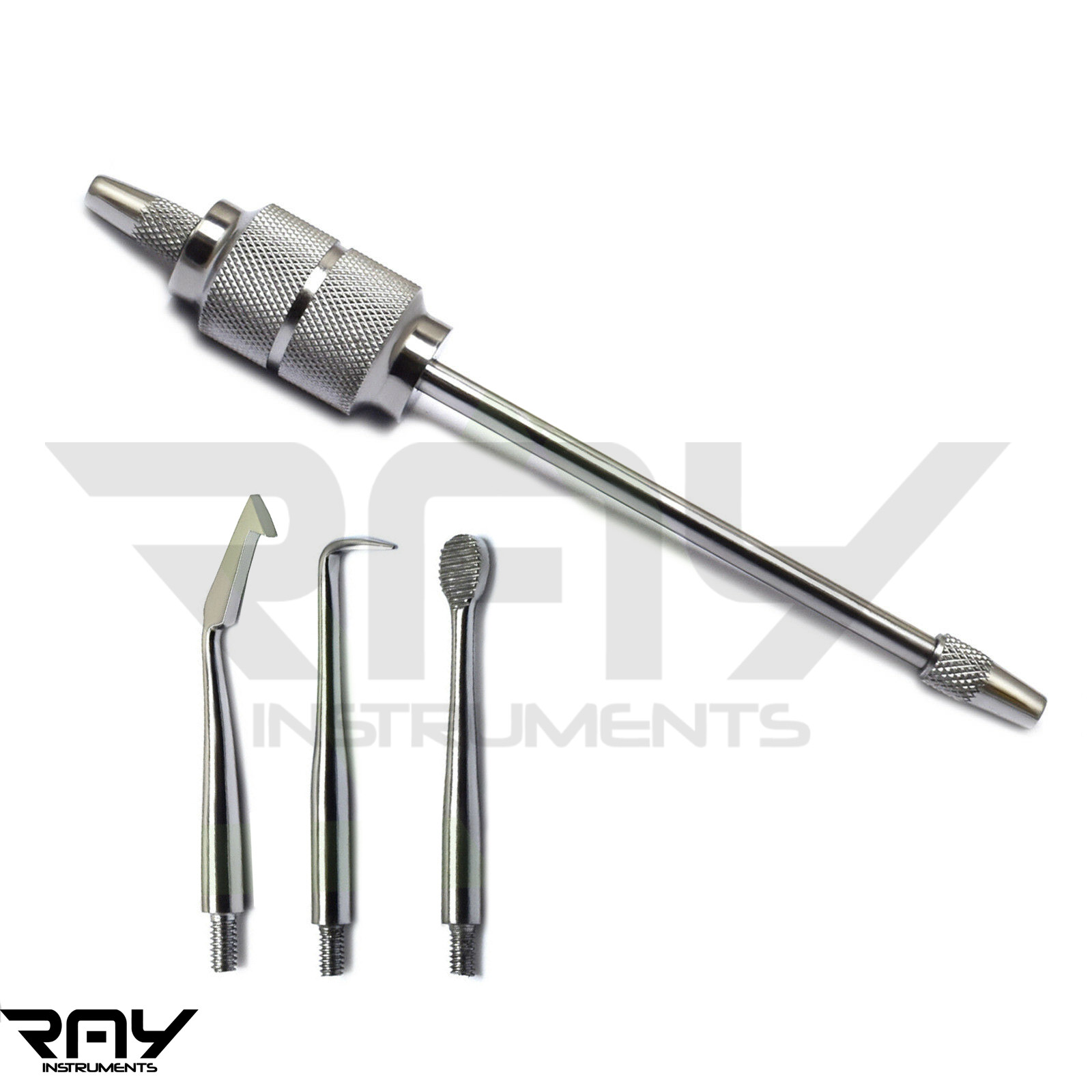 Manual Crown Remover Restorative Bridges Heads Surgical Instrument +3 Attachment