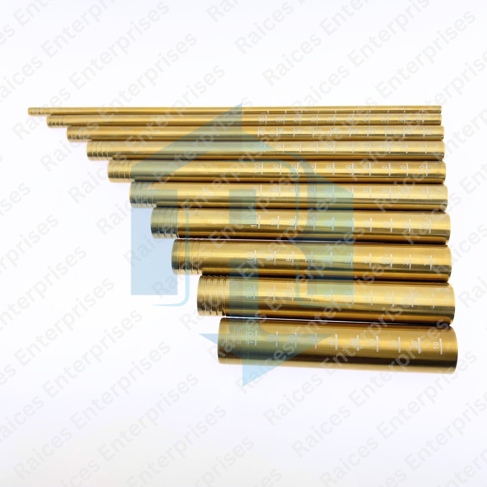 MIS Tubular Retractor Dilators Gold 10 PCs Set Spine Surgery Instruments RE
