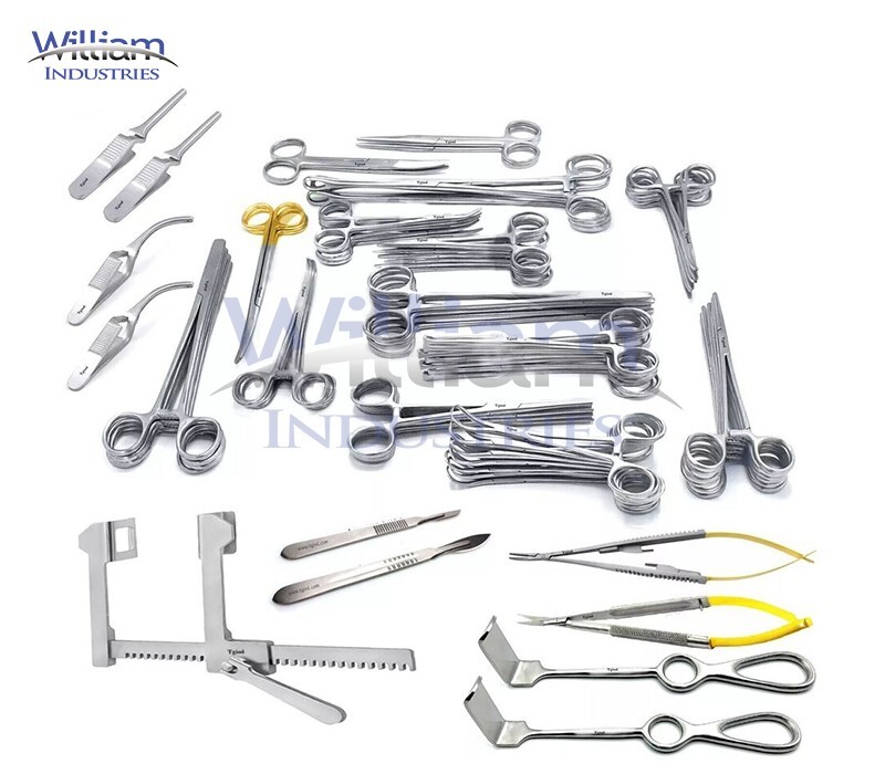 Cardiac Surgery Instruments Set Of 117Pcs Cardiology Surgical Instruments Kit