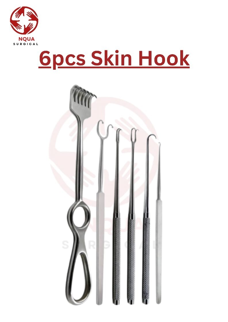 6 Pcs Surgical Skin Hooks – Gillies Joseph Volkman Fomon Retractors Stainless St