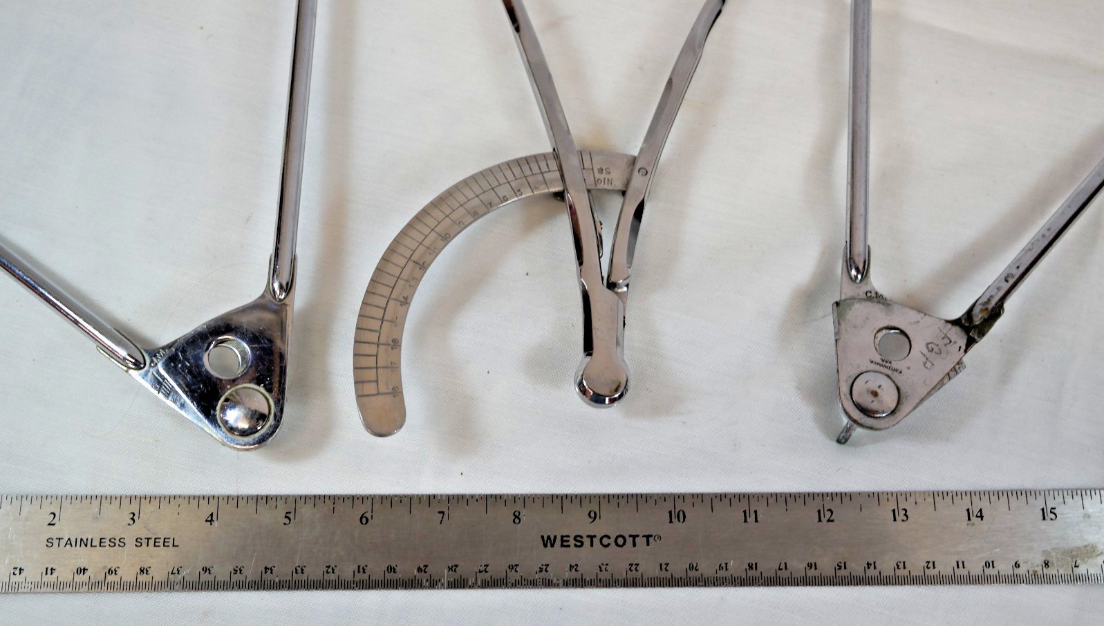 Three Vintage OB/GYN Pelvimeters: F Dittmar/Penn/Sklar All in Cm’s and Inches