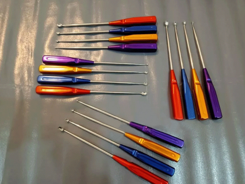 Bone Cervical Curettes Set 16 Pcs Spine Orthopedic Surgical Instruments Steel