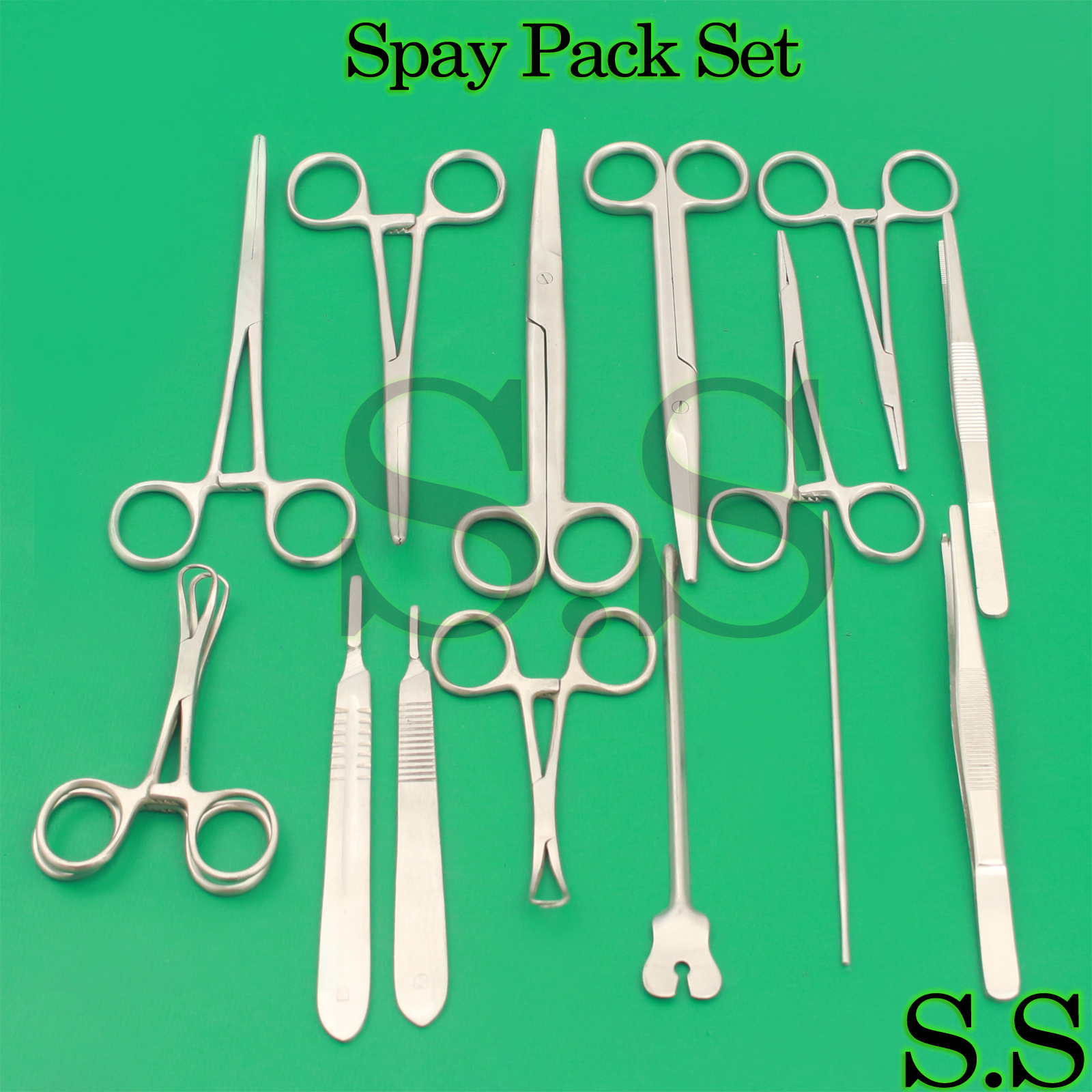 Spay Pack Set Surgical Veterinary instruments Economy DS-1049