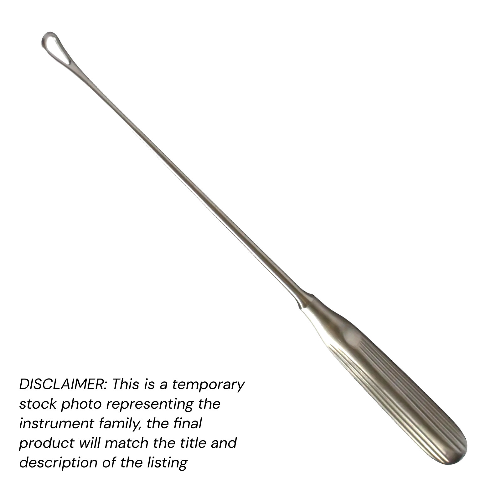 Thomas Uterine Curette, 11″, Rigid Shank, Blunt Blade,Sz: 3 (13×26 mm), Economy