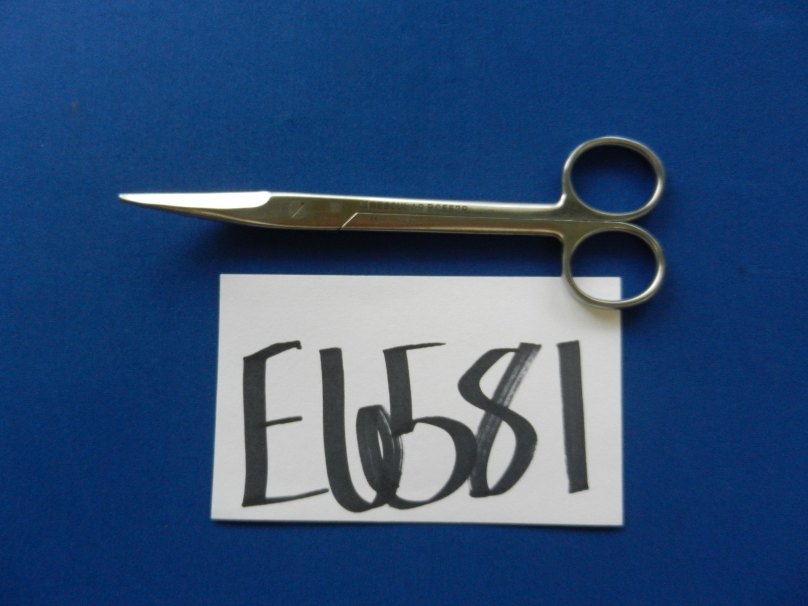 E6581 Aesculap BC557R Mayo Curved Blunt Tip Scissors 17cm Overall Length
