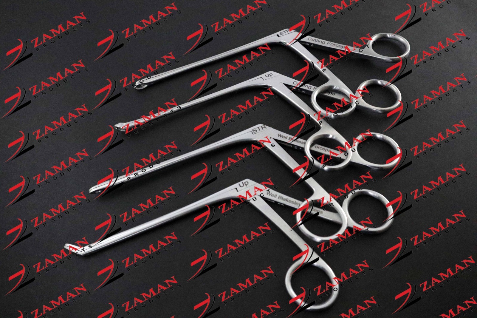 Weil Blakesley & Thru Cut Nasal Forceps Straight And 45 Degree 4 PCs Set By Zp