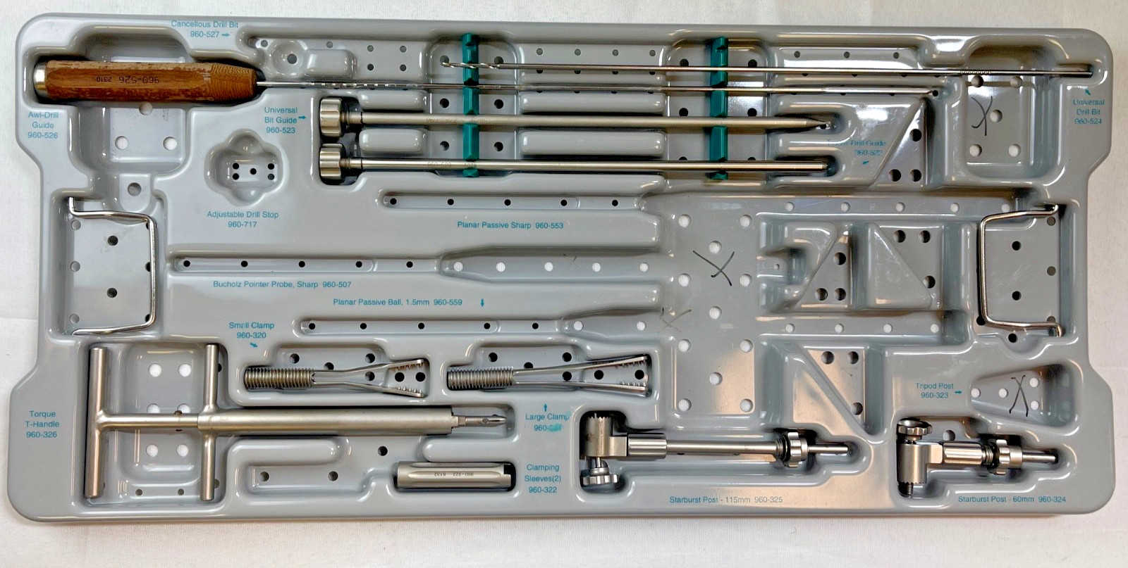 12 Piece Medtronic Stealth Station Cranial Set w/ Sterilization Case Neuro Ortho