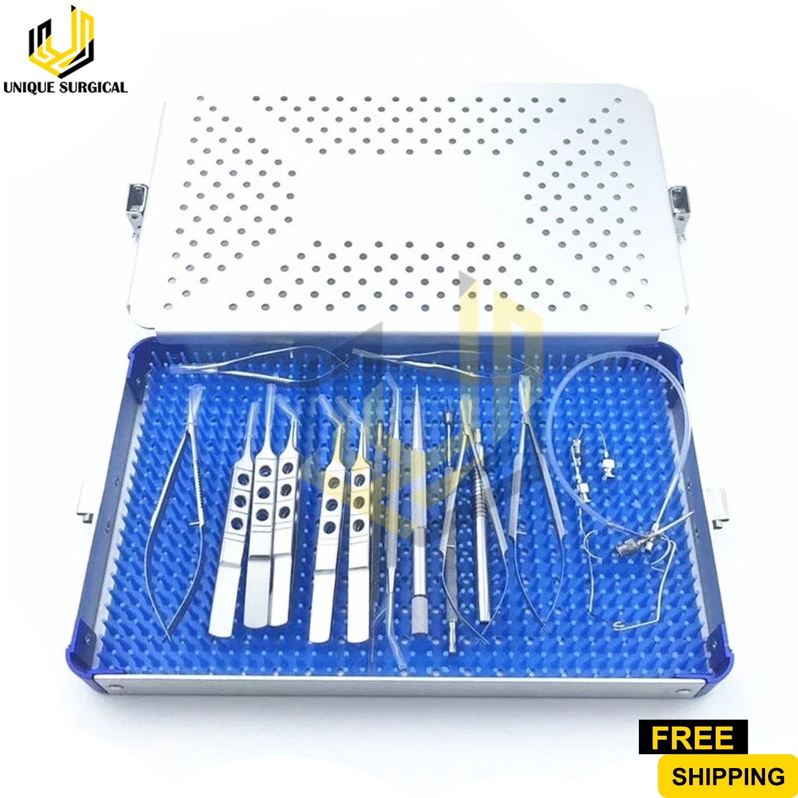 21pcs Ophthalmic Cataract Eye Micro Surgery Surgical Instruments with case box