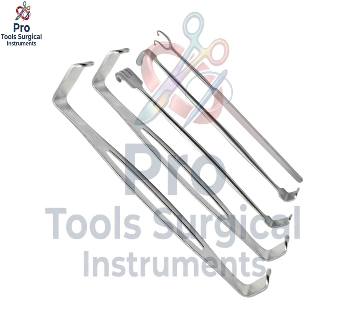 5 Pcs Ragnell, Senn Muller, Fomon & US Army Navy Retractor Set | Double Ended |